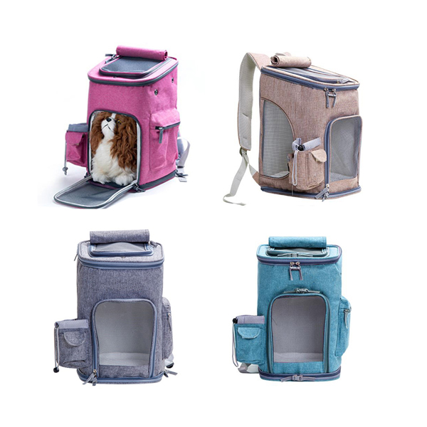 Two Tone Fabric Pet Backpack