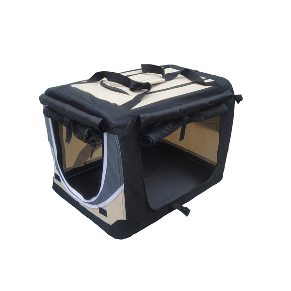 Portable Pet Dog Travel Carrier with durable steel frame