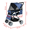 Heavy Duty Pet Stroller Travel Carriage with Pump-Free Tires