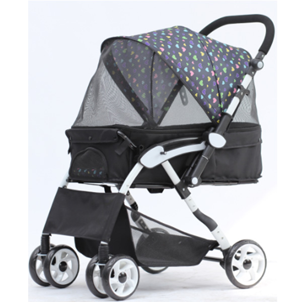 Heavy Duty Pet Stroller Travel Carriage with Pump-Free Tires