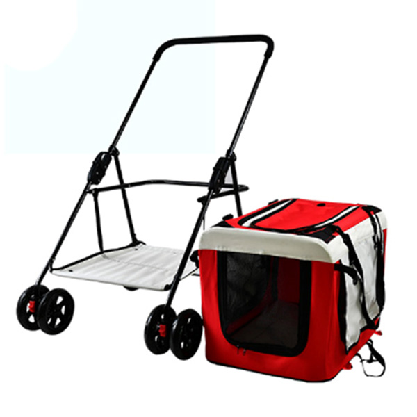 2-IN-1 Functional Pet Carrier Crate Stroller