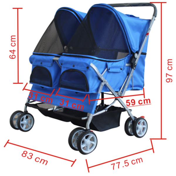 Strong Twin Pet Stroller